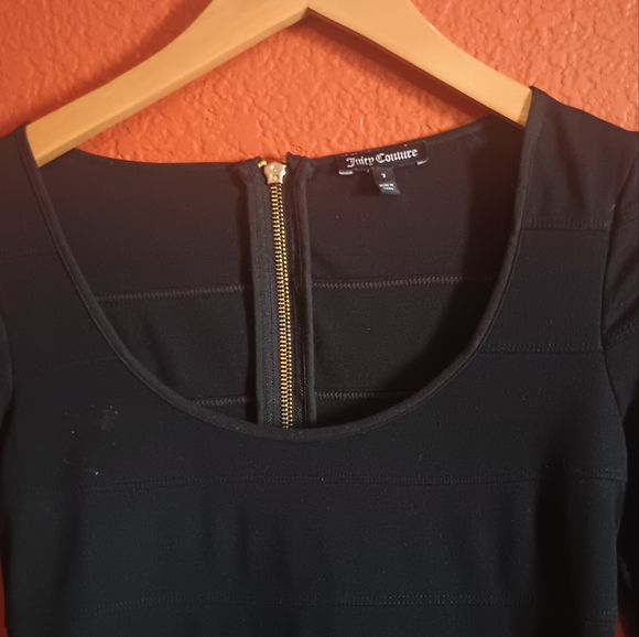 Juicy Couture black scoop neck long sleeve dress - Picture 3 of 9
